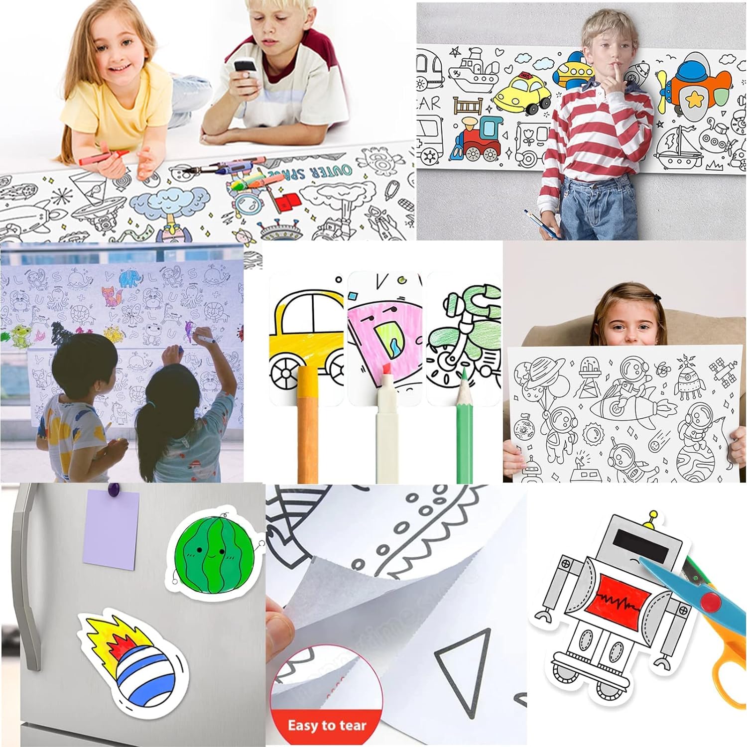 Rollo de Papel para Colorear Niños